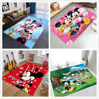 Kids 3D Mickey Mouse Doormat Home Anti-Slip Carpet Rug Mat Bedroom Floor Mats • £12