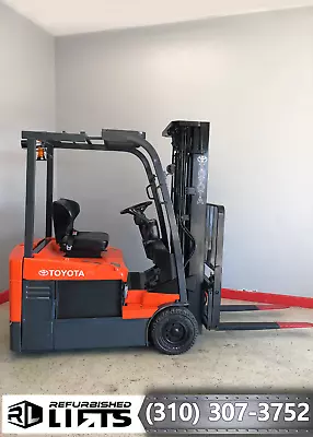 TOYOTA 7FBEU20 Quad Mast Sit Down 3-Wheel Electric Forklifts 240  LOW HOURS • $22950