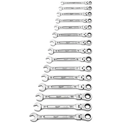 Milwaukee Tool 48-22-9513 15 Pc. Metric Flex Head Ratcheting Combination Wrench • $239