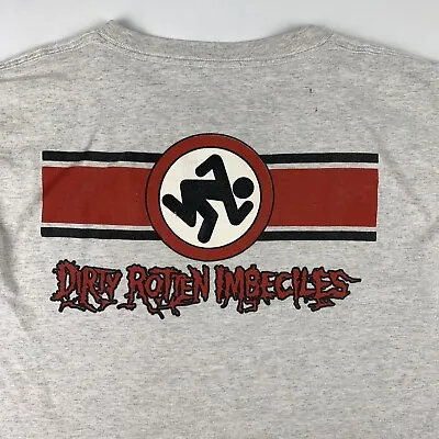 VTG Dirty Rotten Imbeciles T-Shirt Mens Large D.R.I. Heavy Metal Band 90s Y2k • $99.88