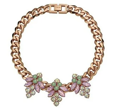 Mawi Triple Crystal Firefly Rose Gold Necklace  • $354.84