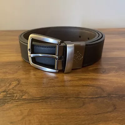 Columbia Reversible Leather Belt Size 42 Black/Brown • $14.99