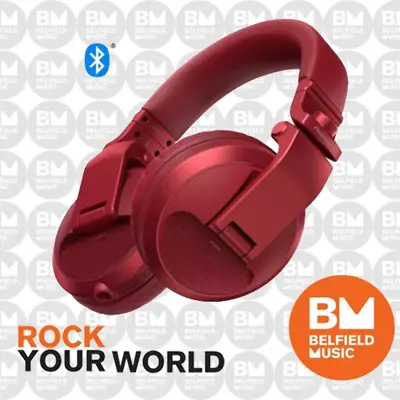 Pioneer HDJ-X5BT Over-ear DJ Headphones W/ Bluetooth (Red) - Brand New • $295