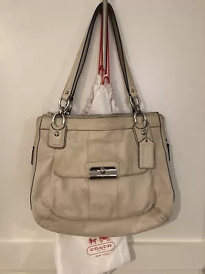 White COACH Kristin Leather Tote Handbag E1182-18298 • $35