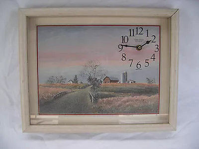 Verichron Wall Clock Farm House With  Glass Wood Case Signed By Jan Bish. Z11 • $59.98