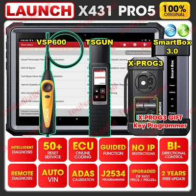 LAUNCH X431 PRO5 X-PROG3 PAD V+ Auto Car Diagnostic Scanner IMMO Key Programming • $529