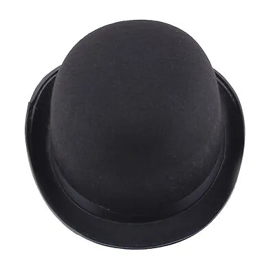 Vintage Bowler Hat Unisex Bonnet Felt Hats Party Black Church Hats Victorian Hat • $12.86