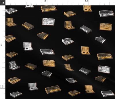 $23 • Buy Tech Computer Industrial Synthesizer Music Spoonflower Fabric By The Yard