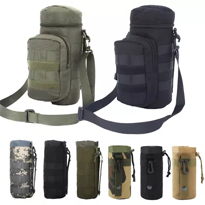 Tactical Molle Water Bottle Pouches Military Outdoor Travel Camping Kettle Bags • $9.95