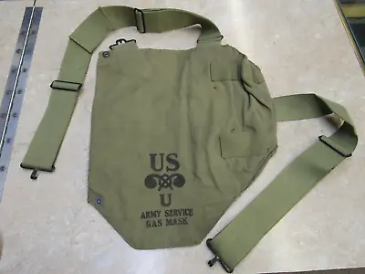 Original US WW2 Army Service Gas Mask Carrying Bag Canvas • $44.95