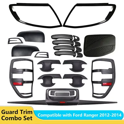 Headlight Trim Door Handle Cover Fuel Tank Cap Set For Ford Ranger 2012-2014 • $139