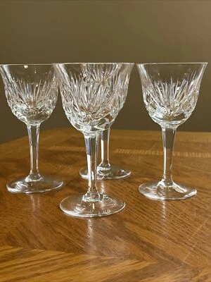 $25 • Buy 4 Nierstein By Nachtmann 4 7/8” Crystal Sherry Glasses - Gorham Cherrywood Like
