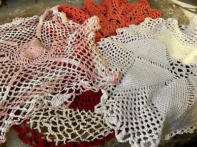 Vintage Handmade Crochet Doilies Excellent Condition Craft Art Appliqué 1970s • $12