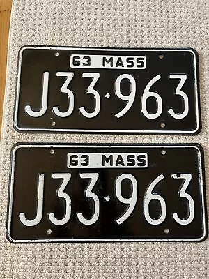 1963 Pair Of Massachusetts License Plates • $16