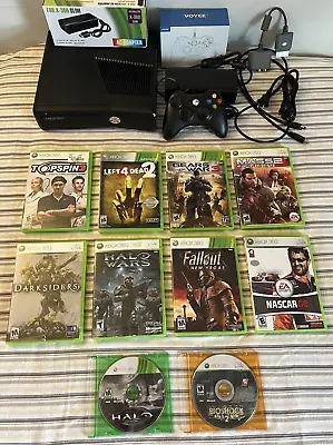 Xbox 360 S 250 GB Drive Bundle Lot 10 Games New Controller New Power Awesome! • $310