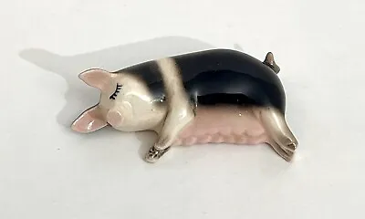 Vintage Hagen Renaker Sleeping Sow Figurine Mom Pig Miniature  • $11