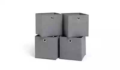 Habitat Storage Boxes Set Of 4 Foldable Square Shaped Organizer Boxes - Grey • £10.95