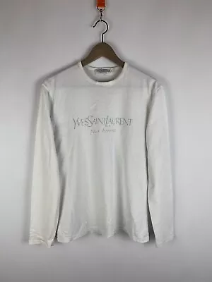 Vintage Yves Saint Laurent Long Sleeve Luxury Y2K Big Logo Sz S • $120