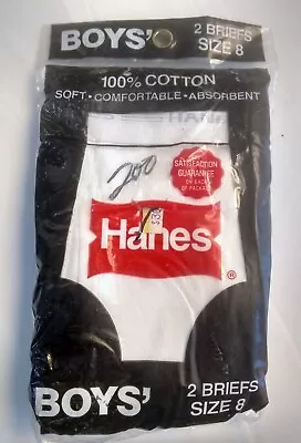 Hanes Boy's Briefs Size 8 Vtg 1982 White Style B2249F 100% Cotton New 2 Pack NOS • $14.99