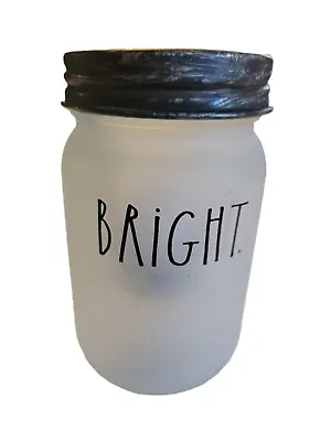 Rae Dunn BRIGHT Frosted Glass Mason Jar Tealight Candle Holder Tea Light • $5.09