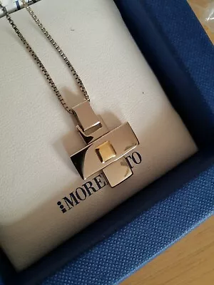 Morellato NEW Cross Silver W/gold Square Stainless Steel Necklace Italy Unisex  • $24.99