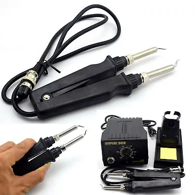 Double Soldering Iron Tweezer Electric Heating Clamp For Crowded Circuit Board • £19.82