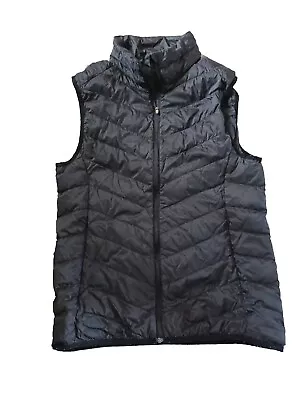 Women's H&M SPORT Black Vest Zipper Pockets Sleeveless SZ 12 • $9.99