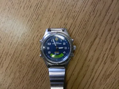 Timex Expedition Analog/Digital WR50M Watch Blue Face New Battery Used 1 1/2  • $25.99