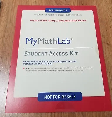 MyMathLab Student Access Kit Pearson 2012 New Sealed Online Course Materials  • $65