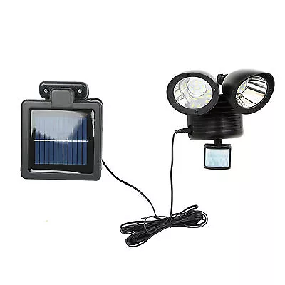 22 LED Dual Security Detector Solar Spot Light Motion Sensor Outdoor Floodlight • $14.99