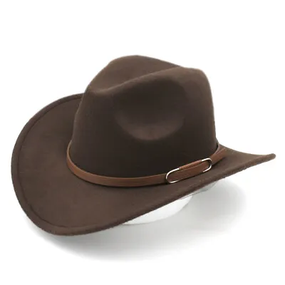 Kid Boys Girls Western Cowboy Hat Cowgirl Cap With Brown Belt For Birthday Party • $12.99