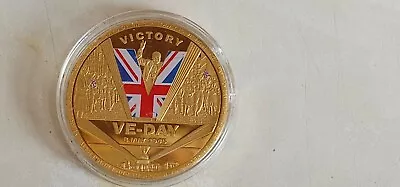 Coin Proof VE Day Victory In Europe WWII Anniversary We Always Remember Them • £15