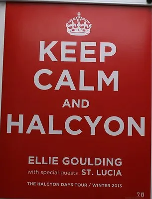 ELLIE GOULDING KEEP CALM AND HALCYON 18x24 RARE POSTER PRINT 2012 • $1.99