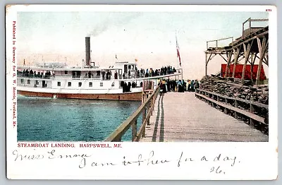 Harpswell Maine ME - Steamboat Landing At The Pier - Vintage Postcard - Posted • $16.99