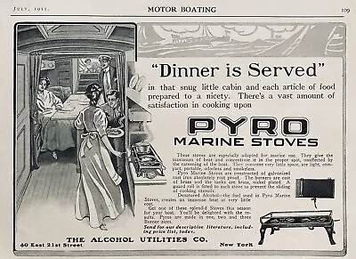 1911 Ad(m19)~the Alcohol Utilities Co. Nyc. Pyro Marine Stoves • $7.99