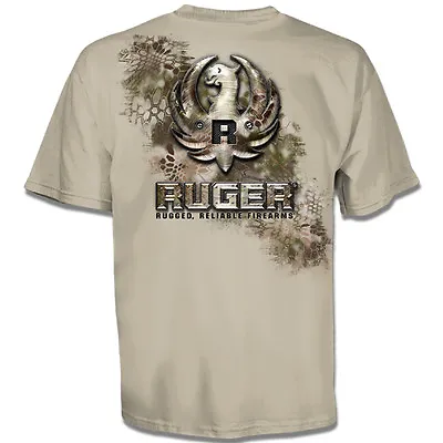 $9.95 • Buy RUGER T-Shirt Kryptek Metal Eagle Logo Firearms SAND New S-3XL