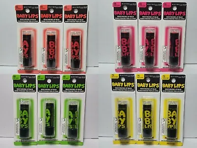 Baby Lips Electro Lip Balm 3 Pack Your Choice Maybelline • $39.76