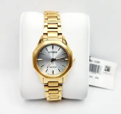 Citizen Eco-Drive EW2582-59A Women's Date Indicator Gold-Tone Watch 28MM • $79.99