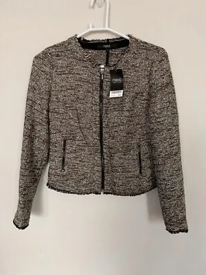 Next Brown Metallic Short Jacket Size 8 Regular New With Tags £69.00 • $19.91