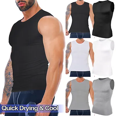 Mens Sleeveless Solid Sport Vest Tops Gym Fitness Bodybuilding Tank T Shirt Tee • $15.79