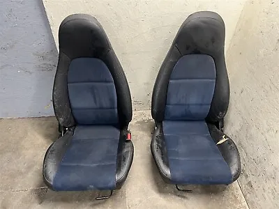 99-00 Mazda Mx-5 Miata Oem 10th Anniversary Blue Seats Left Right Set Pair 2117 • $699.99