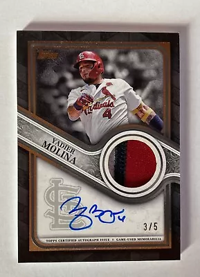 2023 Topps Series 1 Yadier Molina Reverence Auto Patch #/5 TRAP-YM • $199.99