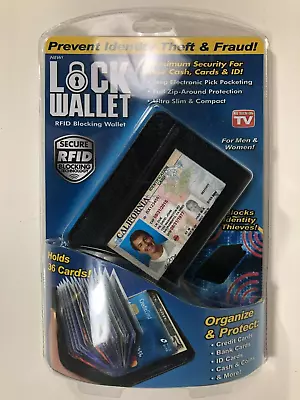 As Seen On TV Lock Wallet RFID Blocking Wallet - New In Package • $11