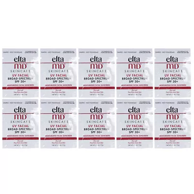 Elta MD UV Facial Broad Spectrum Spf 30+ 0.07oz/2g Sample Set Of 10 • $9