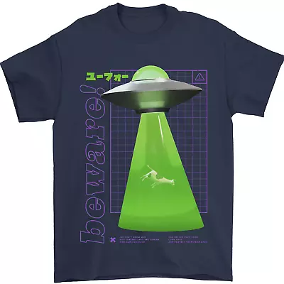 Alien Abducted Cow UFO Farmer Farming Mens T-Shirt 100% Cotton • $23.42