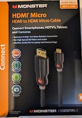 MONSTER High Speed HDMI Cable With Ethernet - 4 Feet 1.21m • $8.99