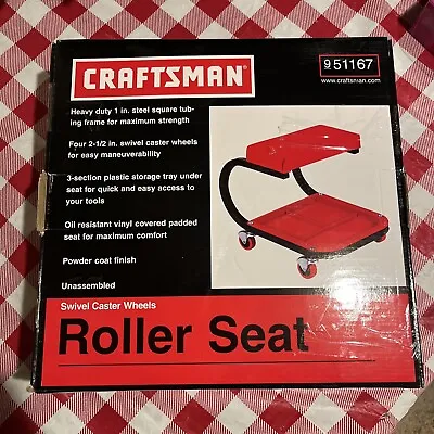 Craftsman Automotive Roller Seat Mechanic Creeper Chair Rolling Stool  951167 • $64.95