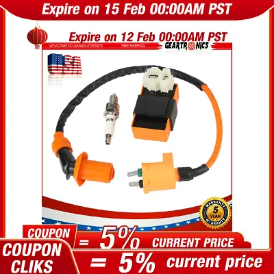 Racing Ignition Coil Spark Plug CDI For Gy6 Scooter ATV TaoTao 50 125cc 150cc US • $9.99