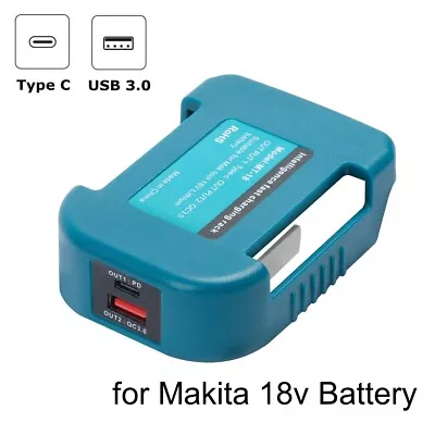 For Makita 18V Battery Adapter With Smart Type C USB Power Source Fast Charger • £8.59