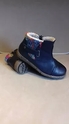 £13.50 • Buy Pavers Blue Zip Lined Women Leather Ankle Boots Size Uk 5 Eu 38